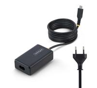 StarTech Caricatore USB-C da 65W per Laptop con Cavo USB-C Integrato da 1,5 m, Alimentatore per Dell, XPS, HP ProBook, MacBook Pro, Microsoft Surface Pro