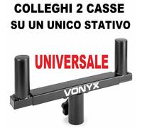 ADATTATORE STATIVO TREPPIEDE CASSE ACUSTICHE "T" FLANGIA 35 MM SUPPORTO (2 casse