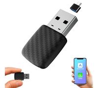 Adattatore Sunweyer S28 Super Mini per CarPlay e Android Auto Wireless - Plug & Play - Per auto con Carplay cablato di serie, adattatore wireless con connessione automatica