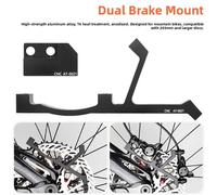Adattatore supporto freno 1 a 2 lavorato CNC per dischi downhill MTB 203mm 220mm