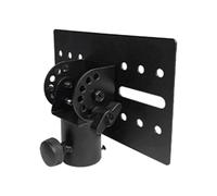 Adattatore supporto per altoparlante - 17,5 x 11 x 5 cm, supporto in metallo regolabile, robusto cappuccio per asta per treppiede, piastra di montaggio girevole DJ PA Pro audio per l'installazione di