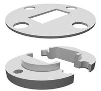 Adattatore Supporto USB QuadLock Montaggio a Filo Moto Stampato 3D