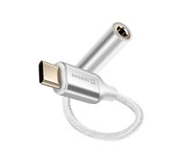 Swissten, Adattatore audio USB-C-Jack 3.5mm smartphone/tablet, Bianco