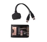 SYSTEM-S CFast Card 2.5 a SATA 22Pin a 2x USB 3.0 2.0 Type A maschio per HDD