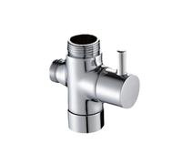 Adattatore T Deviatore 3 Vie Ottone G1/2" Doccia Rubinetto | Adattatore for deviatore doccia, flusso a 3 vie facile commutazione(Zinc alloy round cap)