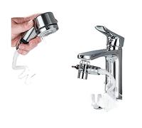 Adattatore Tap della cucina, Ugello di prolunga for rubinetto del lavandino bagno in argento, spruzzatore for doccia regolabile, montaggio a parete