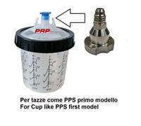 ADATTATORE TAZZE MONOUSO PPS PISTOLE A SPRUZZO DEVILBIS COMPACT MINI+SRI FAMILY