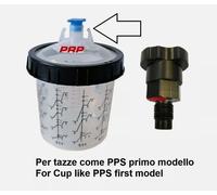 ADATTATORE TAZZE MONOUSO PPS PISTOLE A SPRUZZO WALCOM Slim XLIGHT Ego Carbonio 1