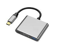 Adattatore Tipo C a Stazione per Hub USB 4K 1080P con porta di ricarica 3.0 87W per Grigio