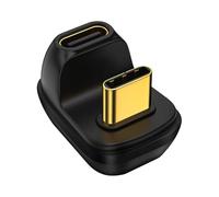 Adattatore tipo C | Porta di ricarica rapida a forma di U da 40 Gbps con indicatore LED | Trasmissione video 8 K | Adattatore maschio a femmina di tipo C per laptop, smartphone, ponte del vapore, tabl