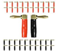 Adattatore tipo L con connettore a banana ad angolo retto da 4 mm placcato oro da 8 pezzi(8Pcs(Mixed))