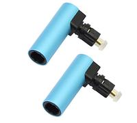 Adattatore Toslink a 90 gradi (angolo retto, RA) fibra ottica audio ottico,gradi femmina a maschio ad angolo retto Toslink in fibra ottica digitale a 360 gradi (confezione da 2, blu)