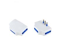 Adattatore tripla presa bipasso 10/16A con spina laterale 16A multipresa