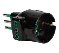 ADATTATORE TRIPLO 10A-10 SCHUKO GARANTI - NERO 2P+T- 10 pezzi