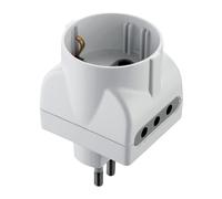 ADATTATORE TRIPLO 10A-2PR.10A+1 SC.BIA FIG.15 PZ 25,0