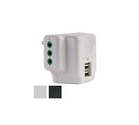 ADATTATORE TRIPLO 10A+T USB NERO 87801 FME [FME ]