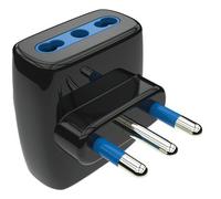 ADATTATORE TRIPLO 16A-16A AIGOSTAR - NERO 2P+T- 10 pezzi
