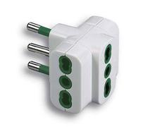 ADATTATORE TRIPLO 16A > 16A BIPASSO FME BIANCO 2P+T PZ 5