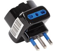 ADATTATORE TRIPLO 16A-16 SCHUKO AIGOSTAR - NERO 2P+T- 6 pezzi