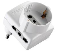 ADATTATORE TRIPLO 16A-16 SCHUKO ELECTRALINE - BIANCO 2P+T ASIMMETRICO- 5 pezzi