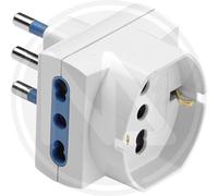 Adattatore Triplo 16A Bianco Presa Schuko P40 Maurer