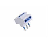 Adattatore Triplo 16A + T Bipasso Bianco Presa Multipla per Spina Italiana 10A e 16A Uso Domestico e Ufficio Corpo Compatto Sicuro - LEMAG SRL