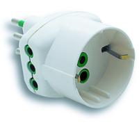 Adattatore Triplo 2P+T Spina 10A 2 Prese 10 SCHUKO 5 Pezzi Fanton