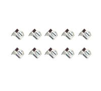 Adattatore Triplo con Interruttore 2 Prese Bipasso 10A/16A + 1 Universale, Spina Elettrica Angolare 10A 2P+T (10 Pezzi)