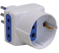 Adattatore Triplo Globex 10A In Blister Con Prese Italiane E Schuko Globex Mater