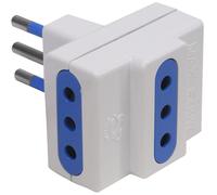 Adattatore Triplo Globex In Blister 2P+T Spina 10A\/3 Prese 10A Globex Materiale