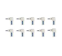 Adattatore Triplo Multipresa con Interuttore Spina Angolare 10A con 3 Prese Bipasso 10A/16A, Con Funzione di Autroprotezione Sovraccarico 250V (10 Pezzi)