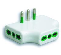 Adattatore Triplo Piatto Fanton 2P+T 16A - 3 Prese 10-16A Fanton Adattatori tv 2