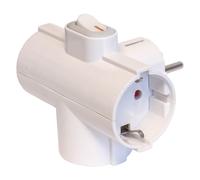 Adattatore triplo Fanton spina schuko + 3 presa schuko bianco 82260