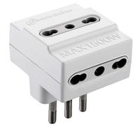 ADATTATORE TRIPLO USO 16A + T , 3 PRESE BIPASSO,CLASSE DI PROTEZIONE IP20