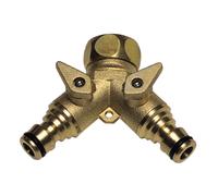 RACCORDO PRESA A DOPPIO RUBINETTO MASCHIO 3/4" IN OTTONE CON LEVE ARRESTO 35835