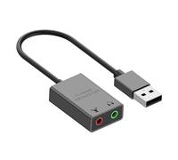 Adattatore uditivo USB per PC Virtual 7.1 Uscita Canale Scheda Audio Hifi Guscio in Alluminio Leggero Porta Multipla Scheda Audio USB in Alluminio