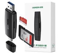Adattatore UGREEN CM304 USB + USB-C, lettore di schede SD + microSD (nero)