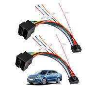 Adattatore universale da 16 poli per cavo ISO per autoradio Android - Connettore per auto compatibile con il volante e le linee di controllo retromarcia con VW BMW