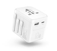Adattatore Universale da Viaggio 12W con USB-C e USB-A, Adattatore Internazionale Presa Universale per USA, Regno Unito, Europa, Australia e Giappone, Adattatore Viaggio per Oltre 200 Paesi