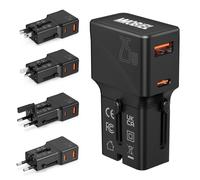 Adattatore universale da viaggio 25W - Adattatore spina viaggio tutto il mondo