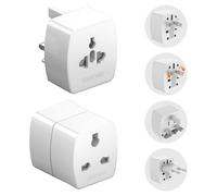 Adattatore universale da viaggio, 3 in 1 Tipo G/A/I/C Adattatore universale da viaggio per USA, UK, Europa, Giappone, Cina, Thailandia (1 Pezzi)