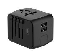 Adattatore universale da viaggio con porte USB multiple, compatibilità mondiale, adattatore di alimentazione internazionale dotato di 1 porta USB-C