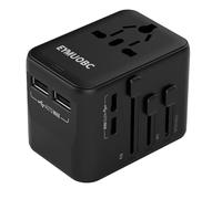 Adattatore Universale da viaggio EYMUOBC,Presa Universale da Viaggio in tutto il mondo con 2 USB C 2 USB A, Adattatore universale per USA Inghilterra Australia Giappone Thailandia Canada