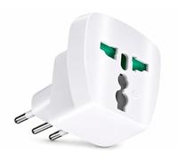 Adattatore Universale da Viaggio Presa Mondo a Spina Italiana 10A 250V 1500W - Presa Universale Multistandard USA UK EU AUS - Adattatore Presa Italiana Compatto Sicuro CE - Prometeo Electronics