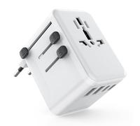 Adattatore Universale da Viaggio, Presa Universale da Viaggio con 2 USB A e 2 USB C - Compatibile con USA, UE, Giappone, Regno Unito, Australia, Messico e 180+ paesi (Blanco)