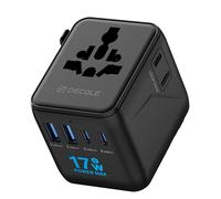 Adattatore Universale da Viaggio Presa Universale da Viaggio con 2 USB C e 2 USB