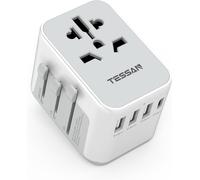 TESSAN Adattatore Universale da Viaggio, Presa Universale da Viaggio con 3USB, 1