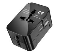 Adattatore Universale da Viaggio, Presa Universale da Viaggio con USB C e USB, Adattatore Presa Universale Adattatore Spina Internazionale per Americana USA Giapponese UK Inglese Australia Tailandia