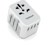 Adattatore Universale da Viaggio Tessan con 3 USB e 1 USB C - Sicurezza e Stile