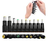 Adattatore universale DC 8 in 1 da 5,5 x 2,1 mm femmina a spina DC cavo adattatore per computer portatile, compatibile con HP Dell ASUS Lenovo Acer, con connettore DC maschio femmina (10 pezzi)